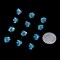 12x8mm Larger Turquoise Blue Full Flowers Beads Center Hole, 12 beads - GB-FB32